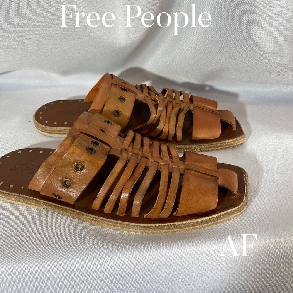 FREE PEOPLE ANGLER FLATS BROWN NEW - Picture 3 of 6